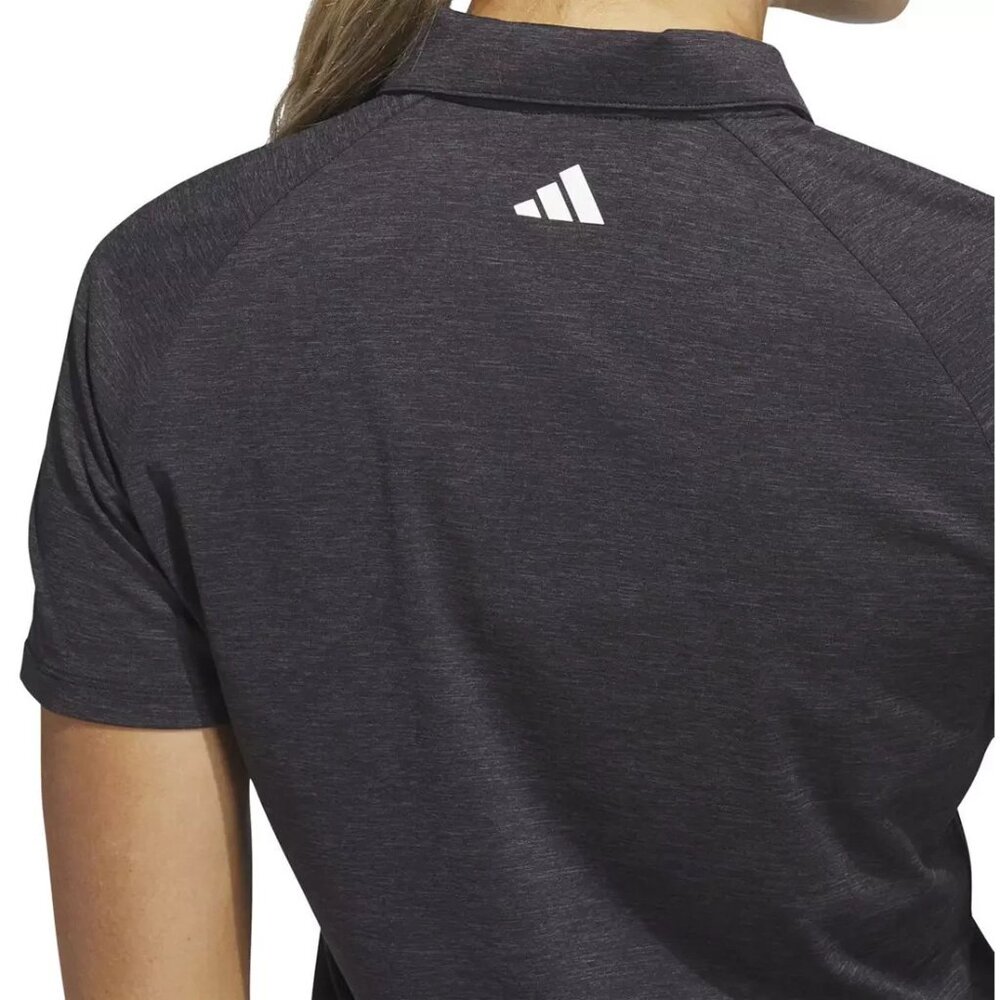 adidas Women's Ultimate365 Heathered Twistknit Short Sleeve Golf Polo XS - Picture 2 of 5